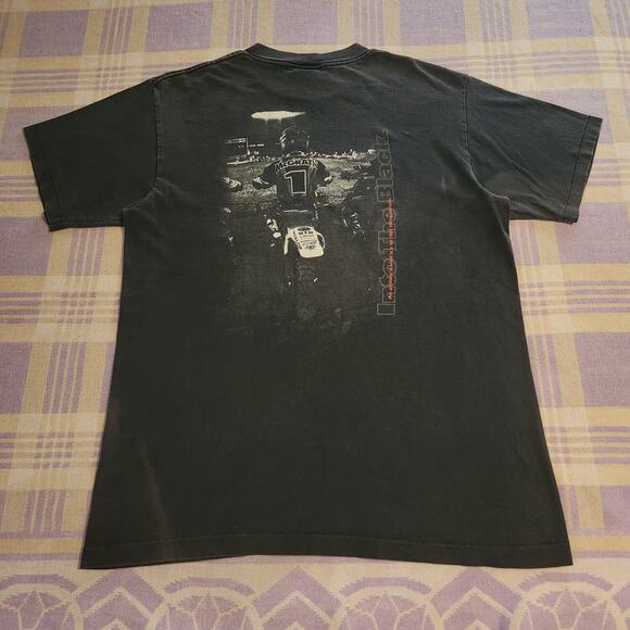 Vtg No Fear T Shirt Motocross McGARTH Jeremy Into The Black 90s Rare Faded - Picture 1 of 13